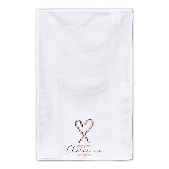 Designs Direct Sweet Christmas Candy Cane Tea Towels Set